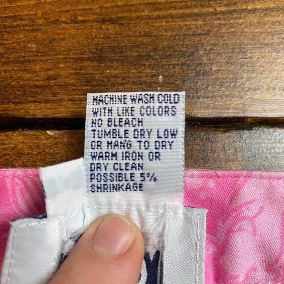 Lilly Pulitzer pants women's pink green Turtle print cropped size 10 - Picture 4 of 8